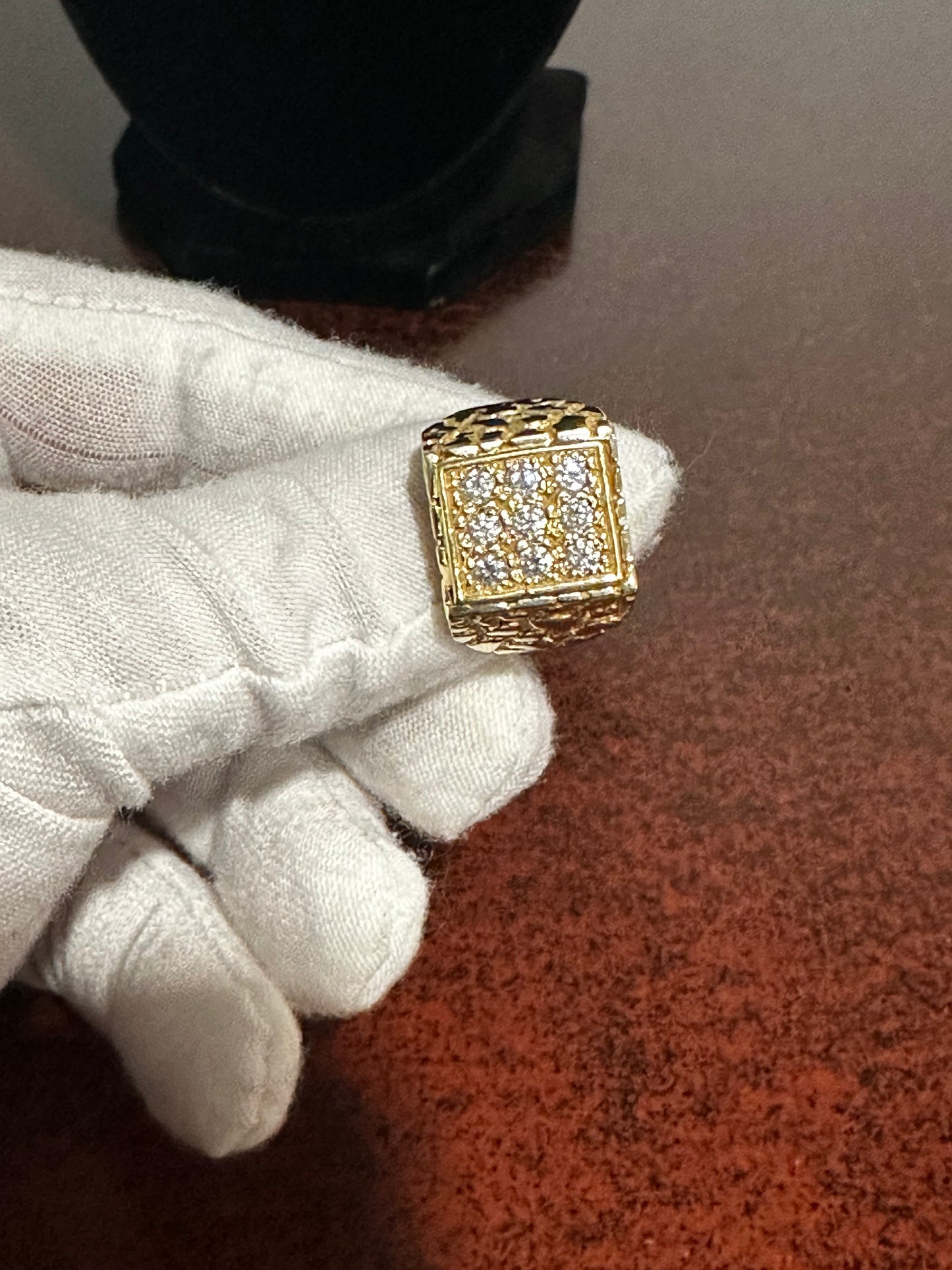 10K Diamond Nugget Ring