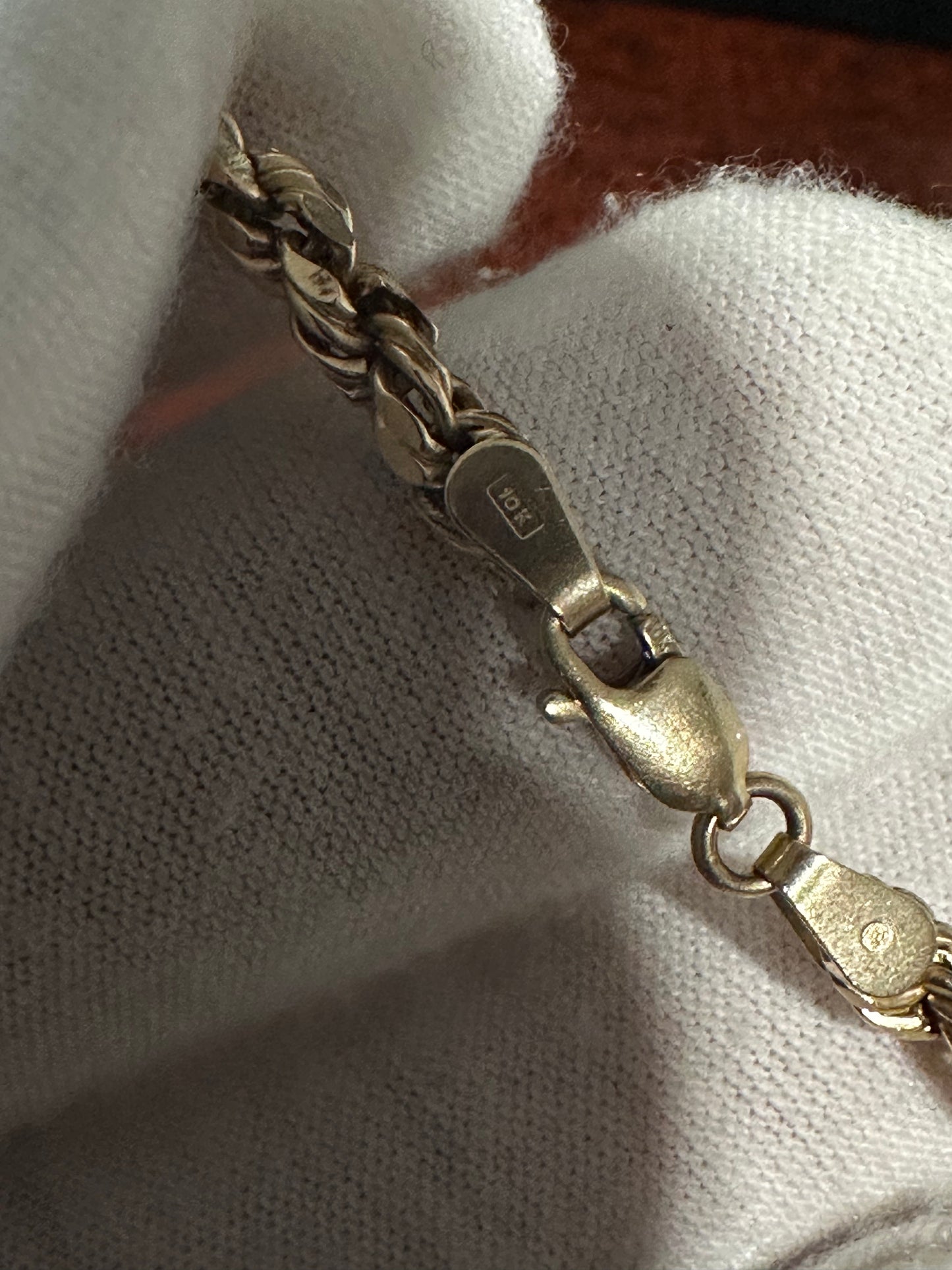 10K Gold Rope Chain 27”