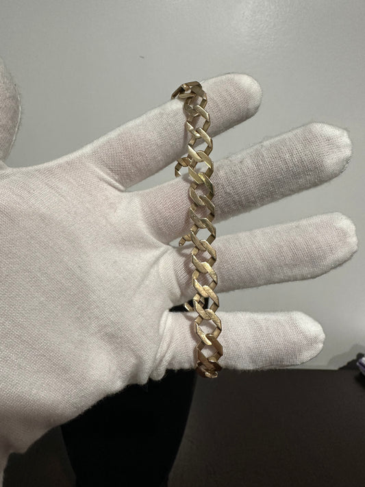 10K Curb Bracelet 9.25”