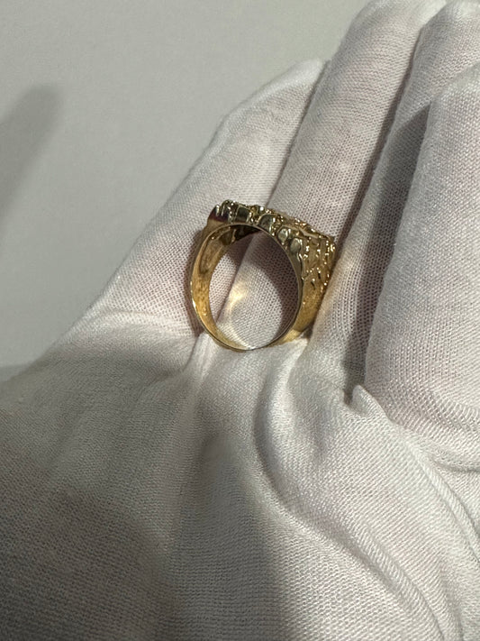 10K Gold Nugget Ring Size 10