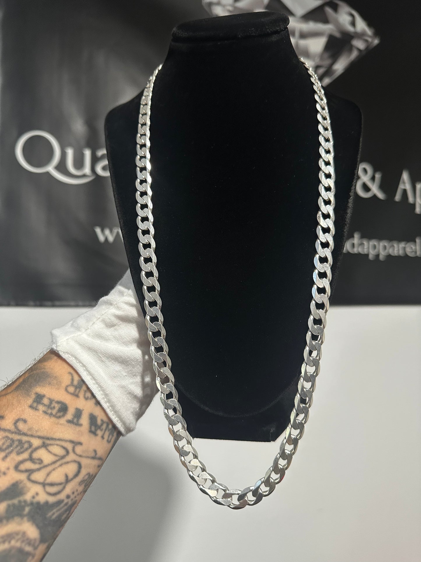 Silver Curb Chain 26”