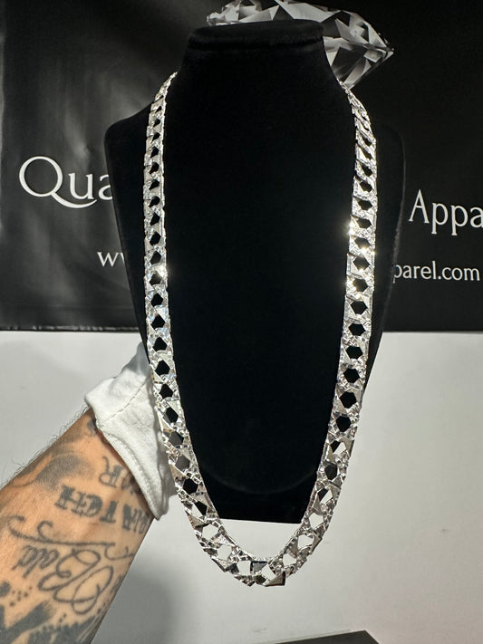 Silver DC Nugget Chain 26”