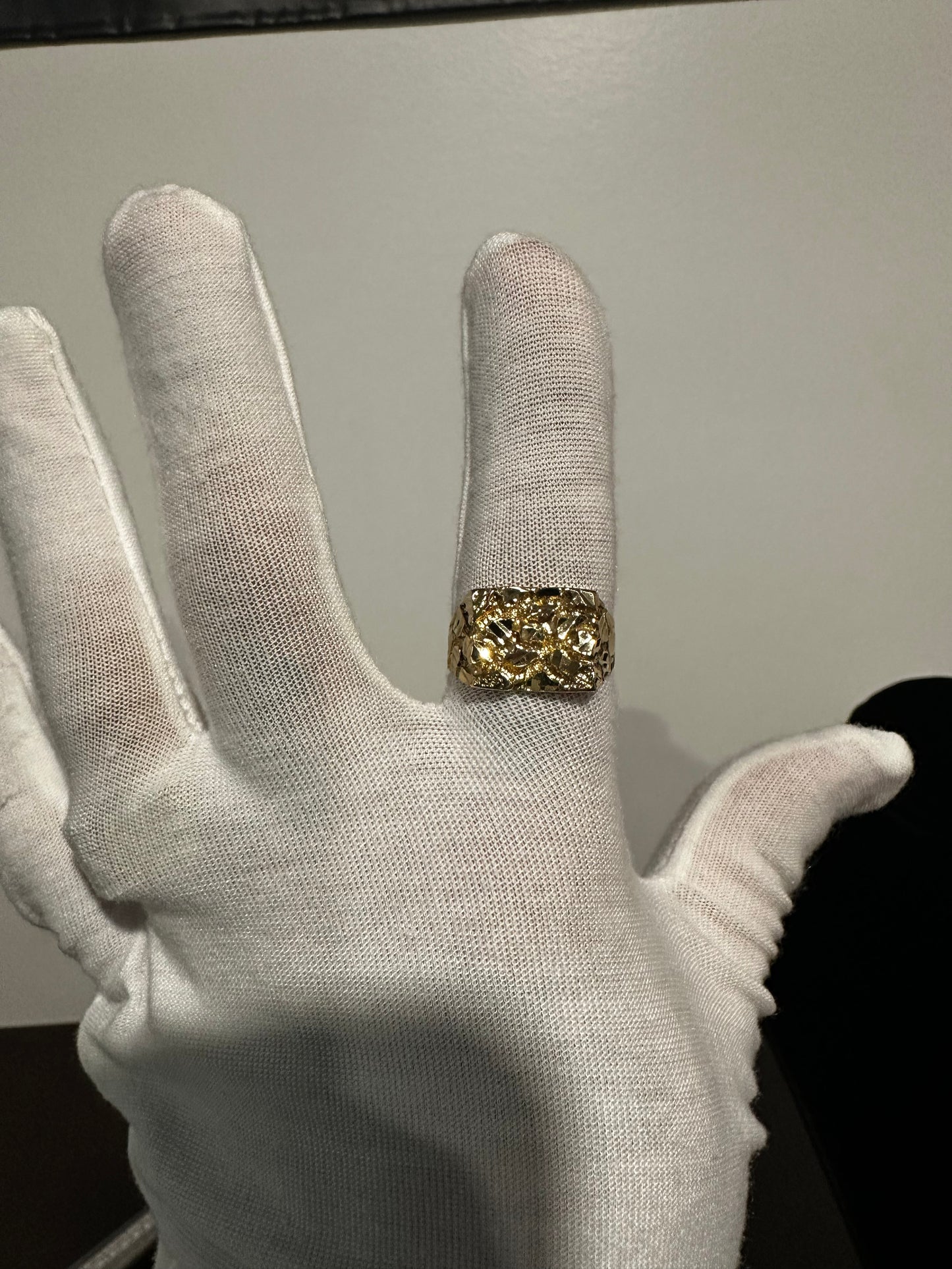 10K Gold Nugget Ring Size 9.75