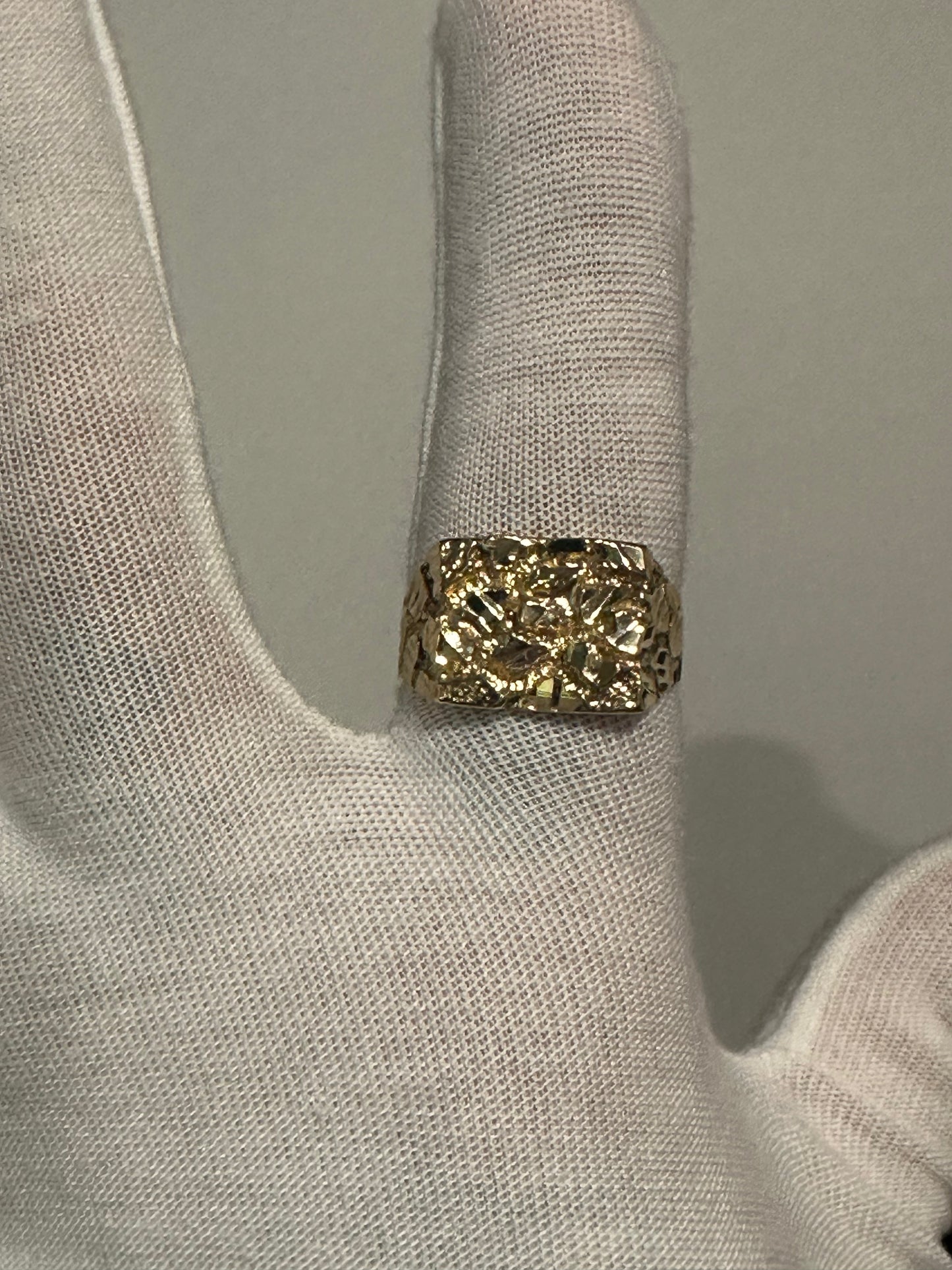 10K Gold Nugget Ring Size 9.75
