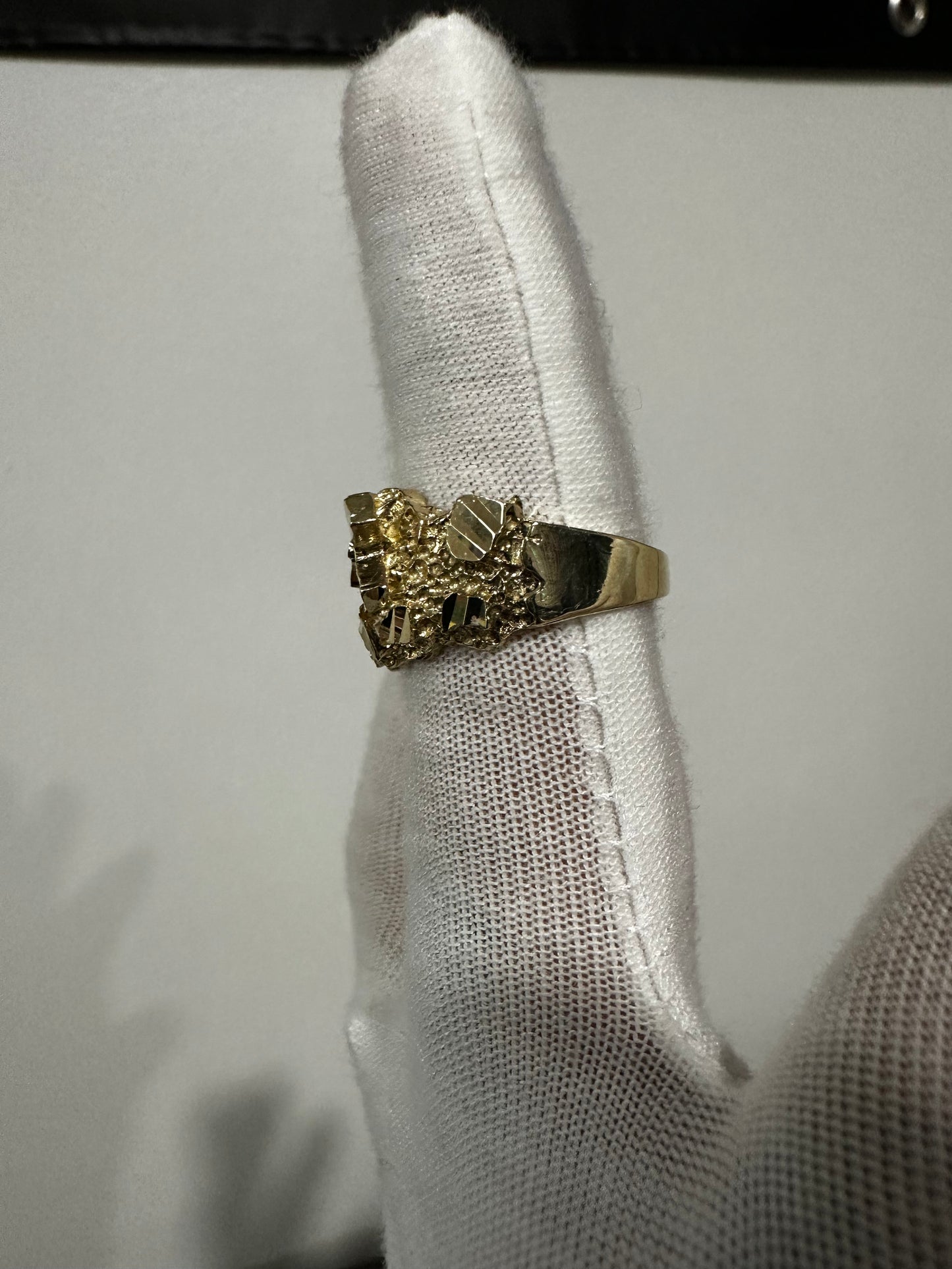 10K Nugget DC Cross Ring Size 8.5