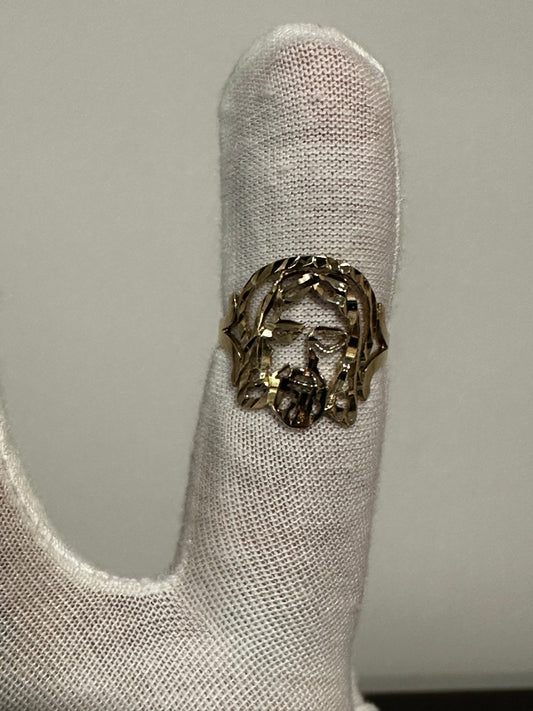 10K DC Jesus Ring Size 7.5