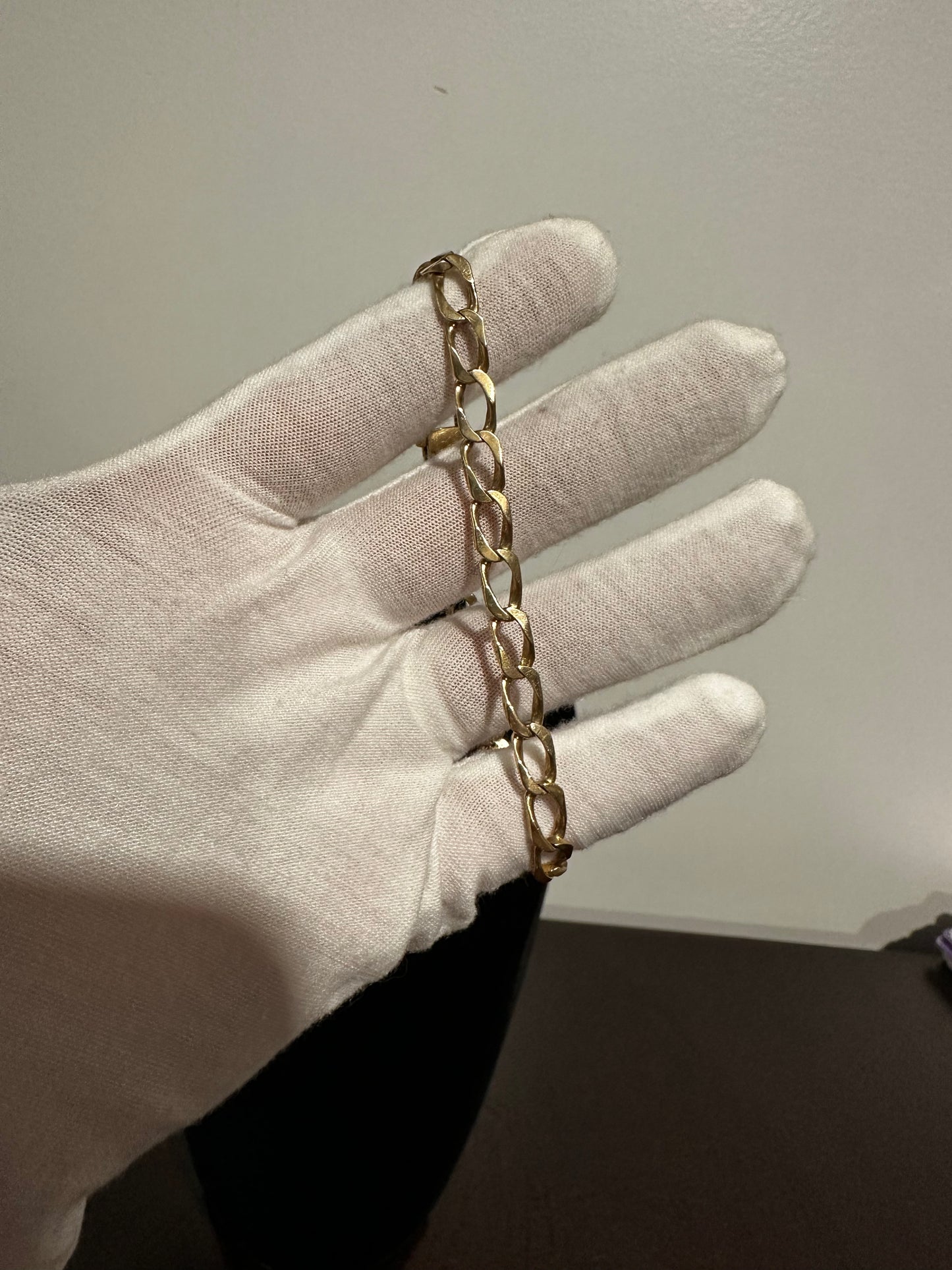 10K Curb Bracelet 8”