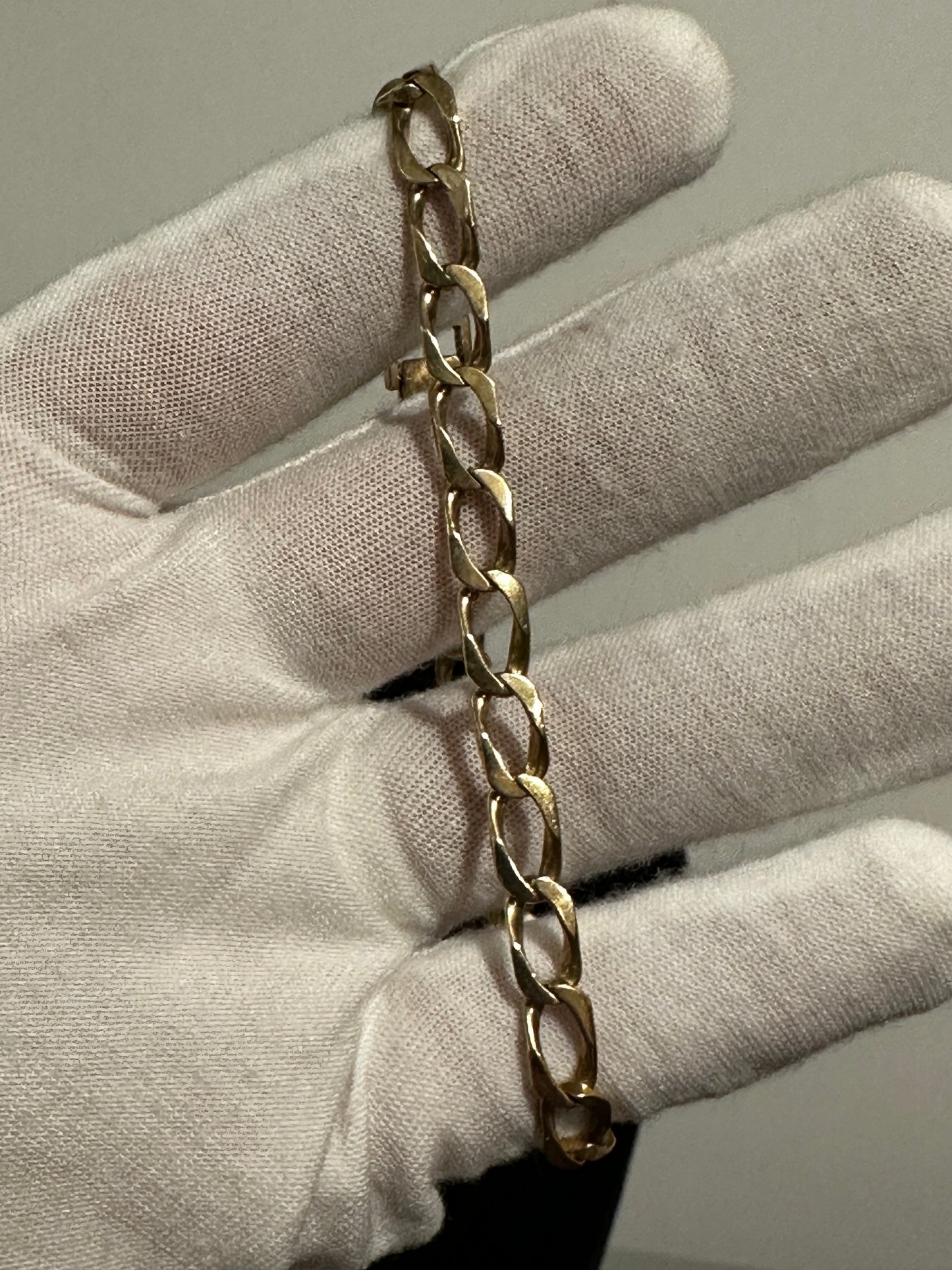 10K Curb Bracelet 8”