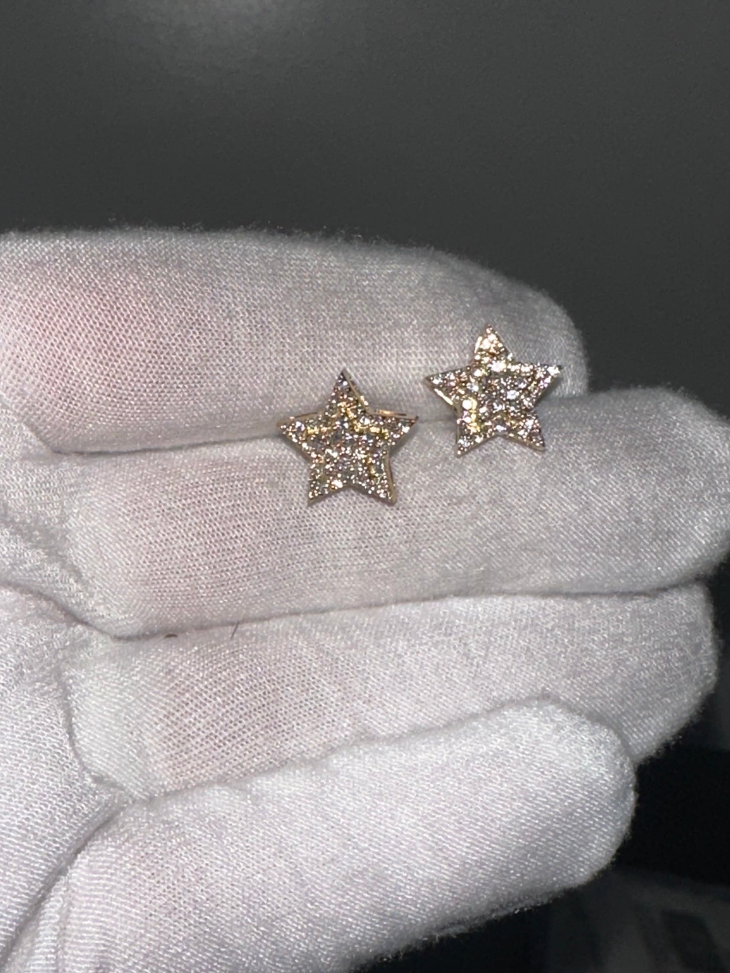 10K Diamond Star Studs