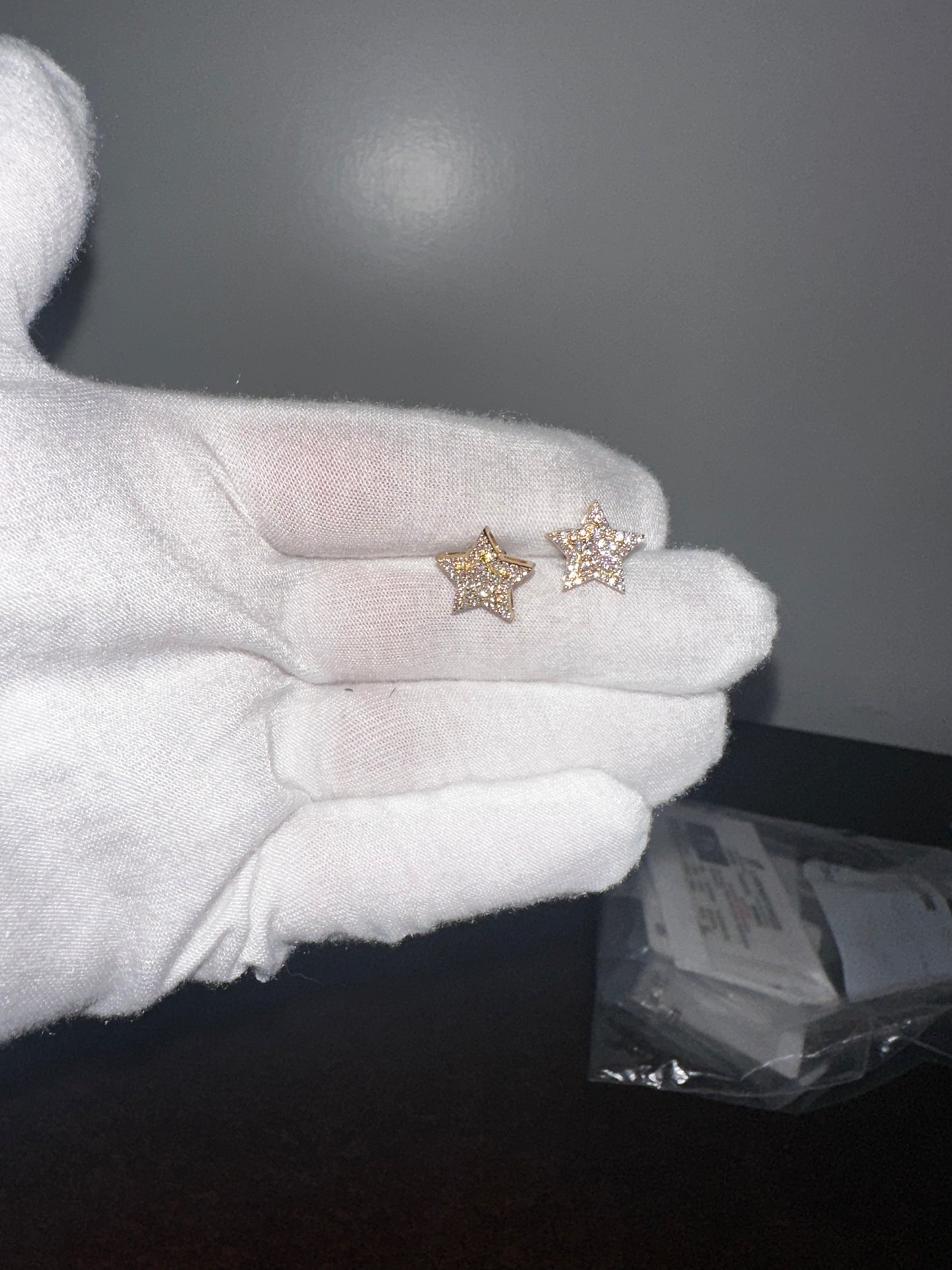 10K Diamond Star Studs