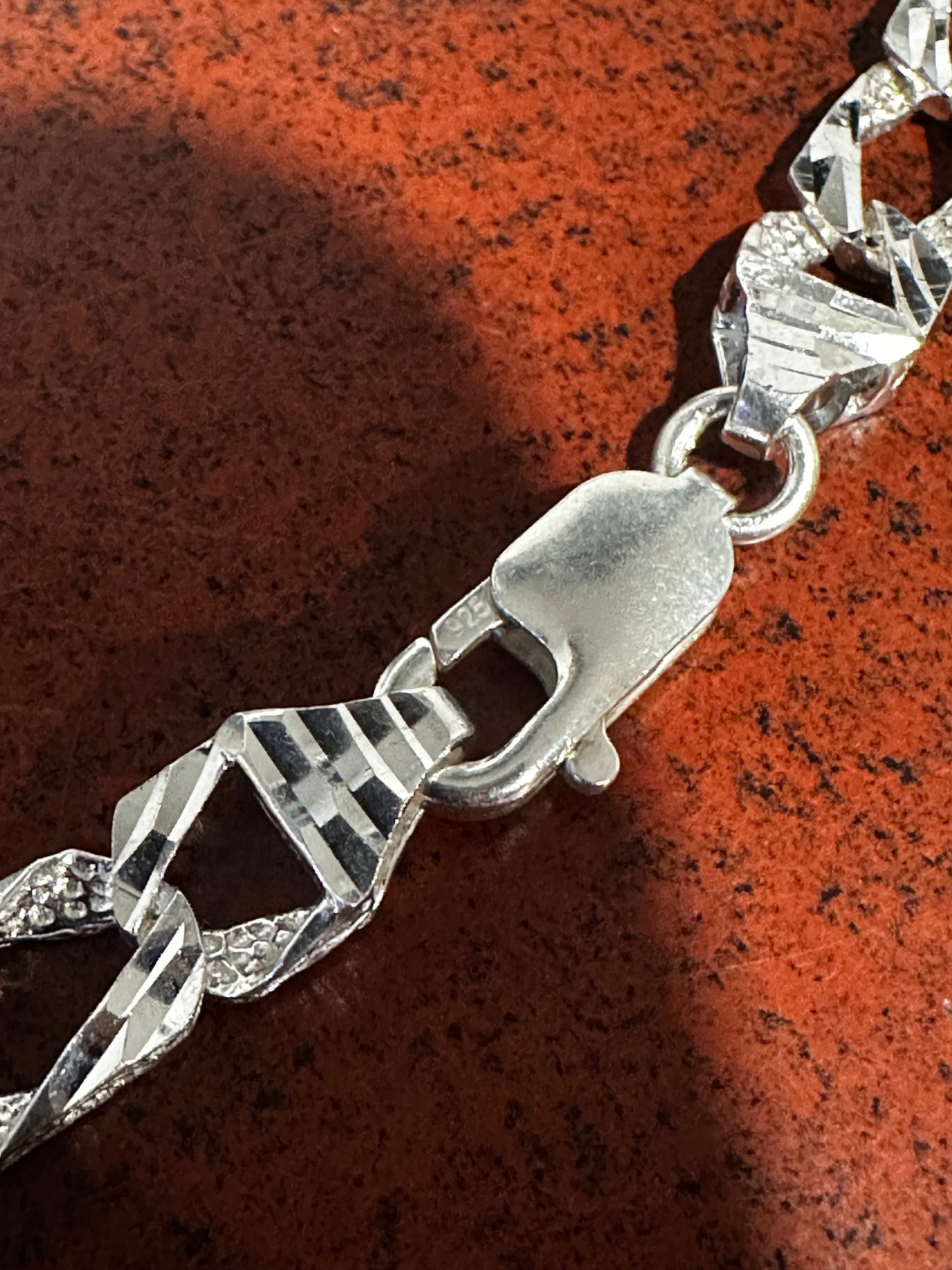 Silver Diamond Cut Chain 26”