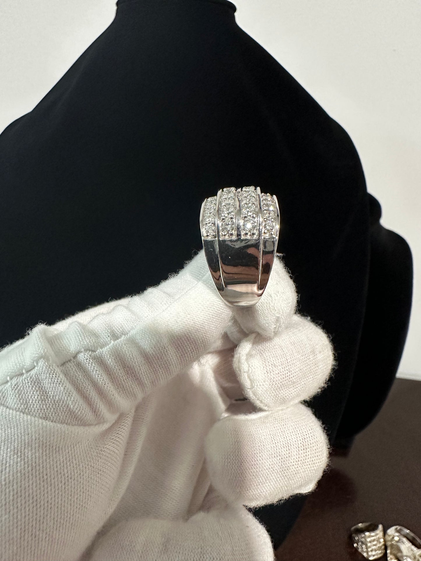 Silver 2ctw Diamond Ring Size 10