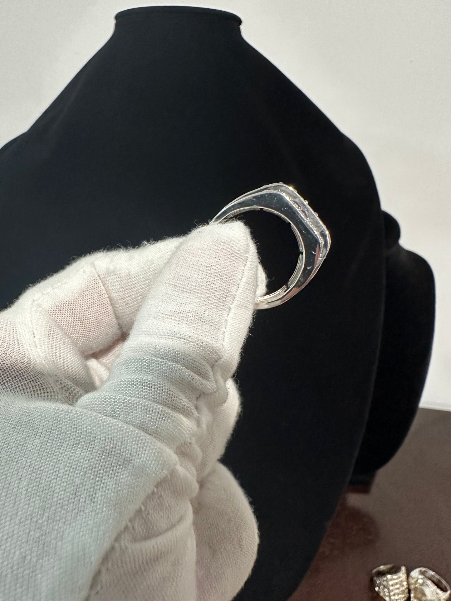 Silver 2ctw Diamond Ring Size 10