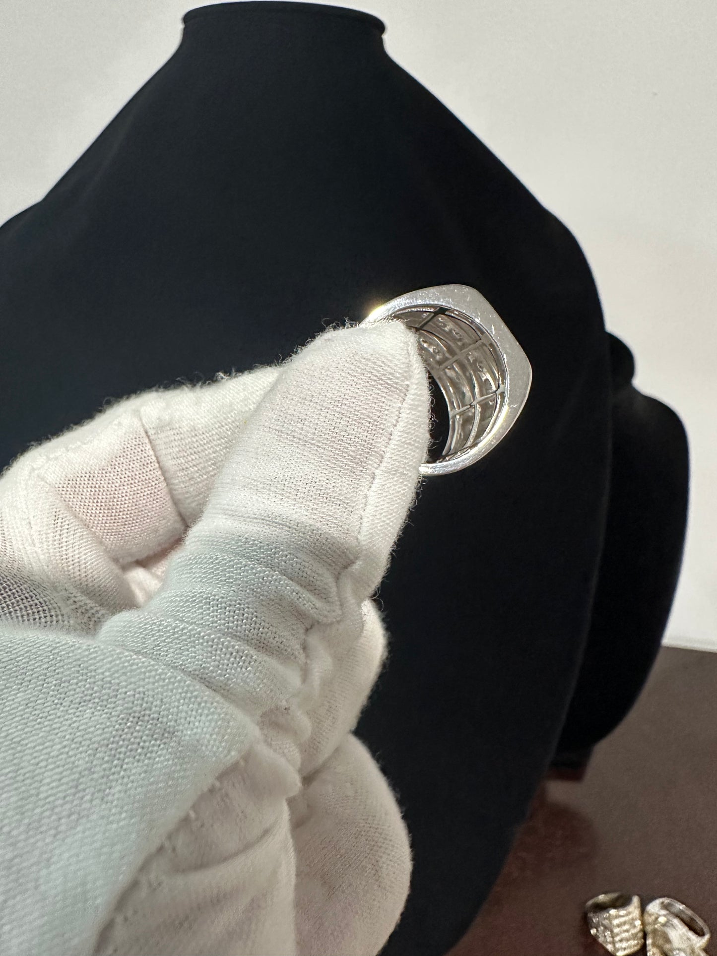 Silver 2ctw Diamond Ring Size 10