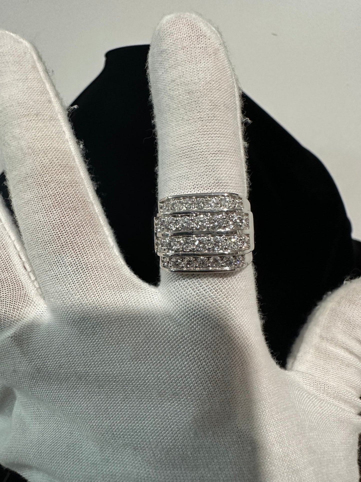 Silver 2ctw Diamond Ring Size 10