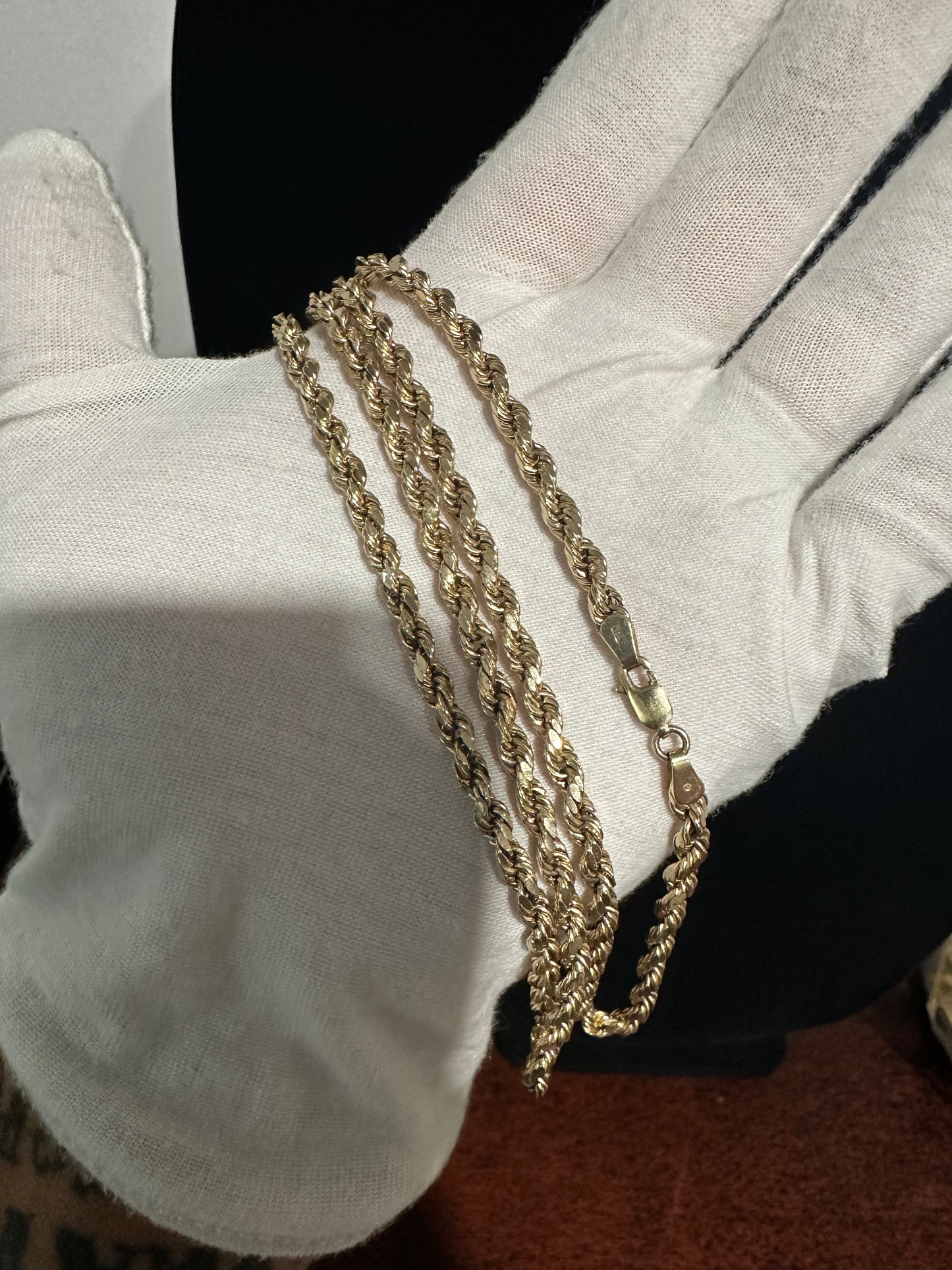 10K Gold Rope Chain 27”