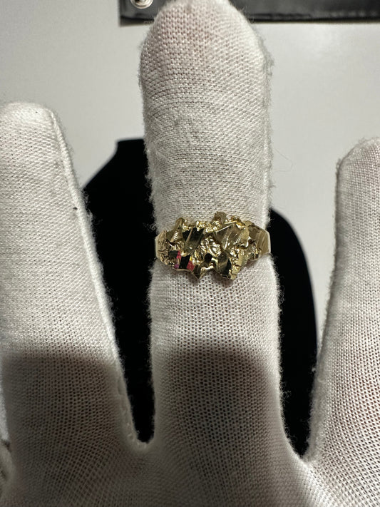 10K Nugget Ring Size 6.75