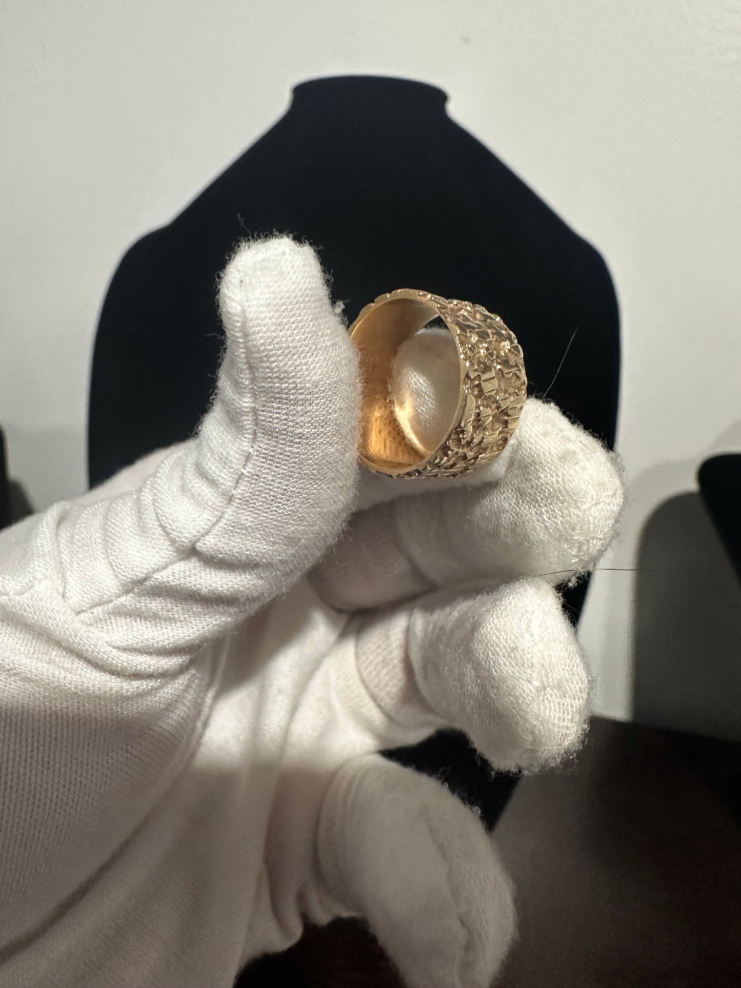 10K Custom Nugget Ring Size 7.5