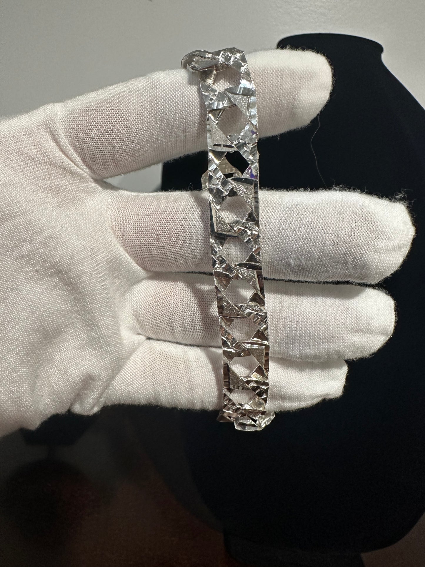 Silver Nugget Bracelet 8.5”