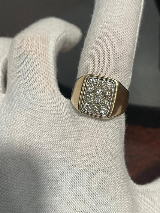 10K Natural Diamond Ring Sz 11
