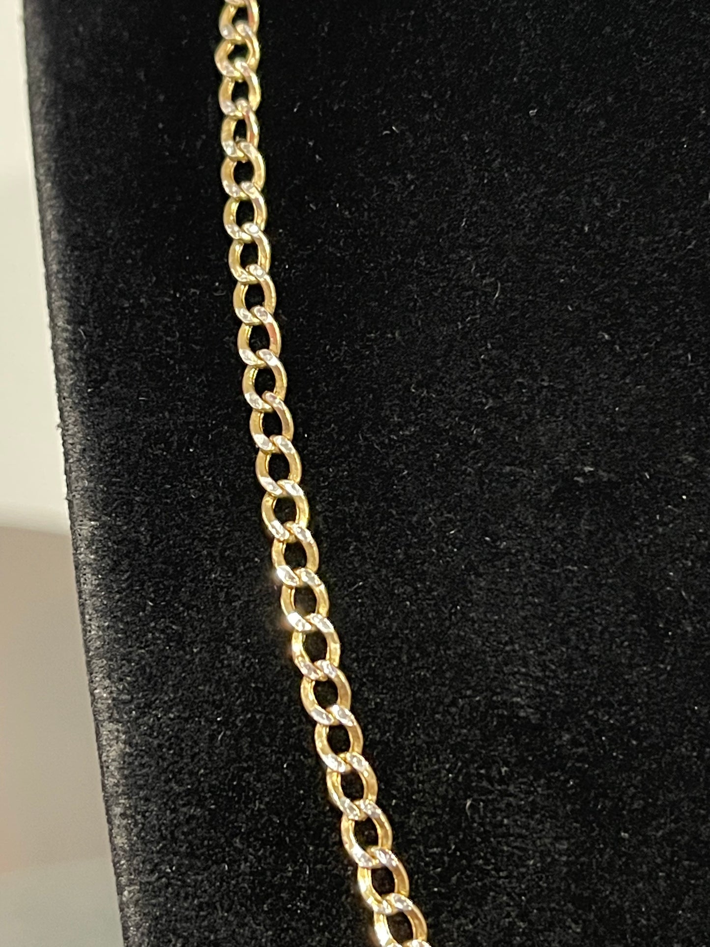 10K Curb Chain (DC, 2Tone) 20”