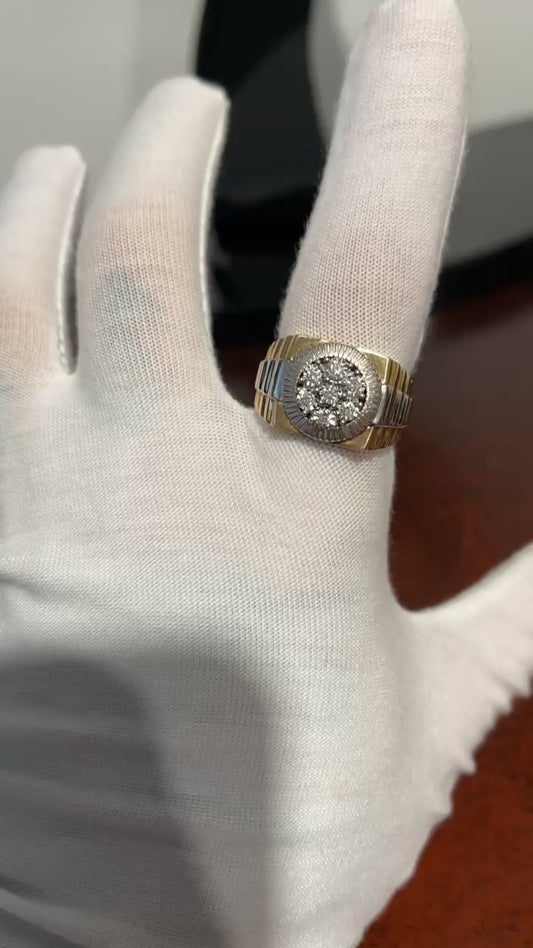 10K Natural Diamond Ring Rolex Band